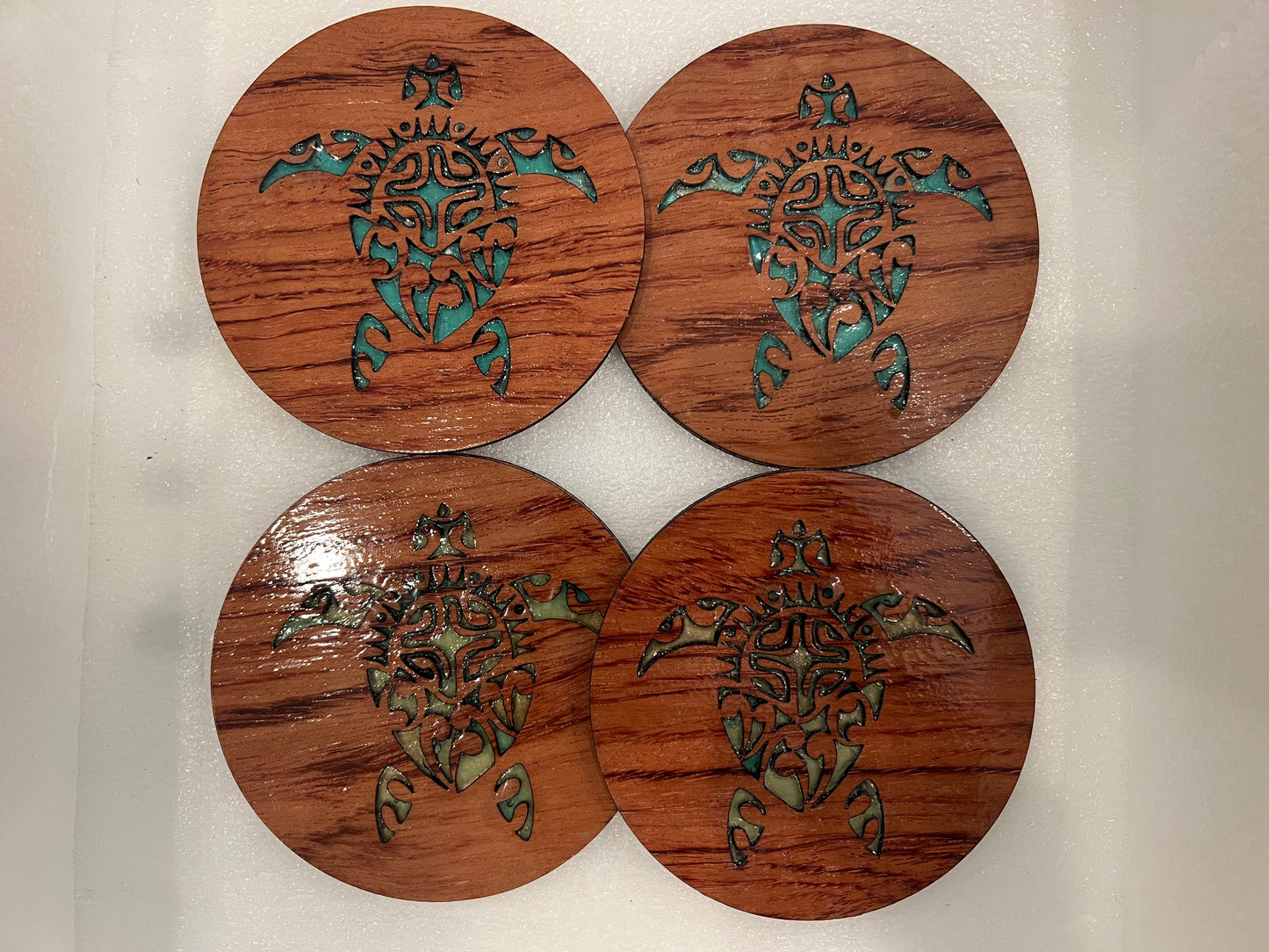 Turtle Coasters in Bubinga