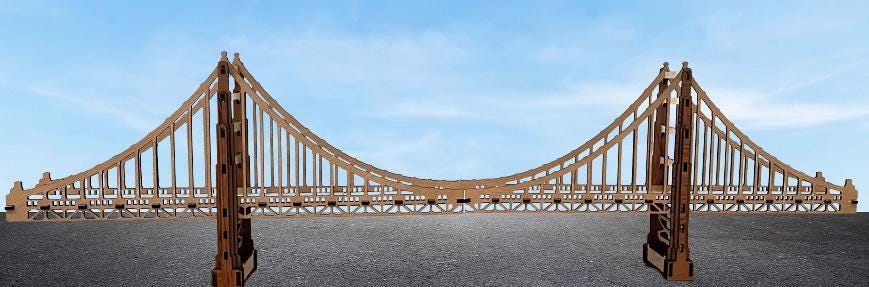 Wooden Golden Gate Bridge