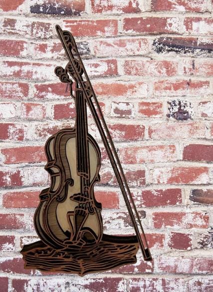 Violin in Three Species of Wood